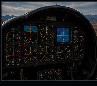 L-29 cockpit instrument panel