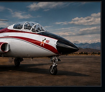 L-29 nose and cockpit close-up